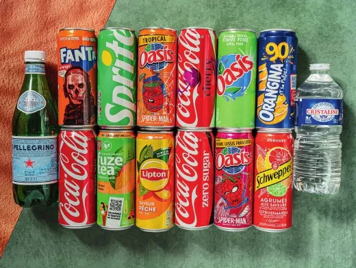 Boisson soda et eau pétillante au choix